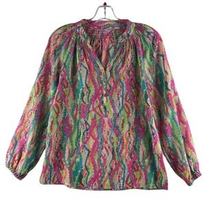Lilly Pulitzer Dripping in Jewels Elsa Tunic 100% Silk Women’s Size Sm
